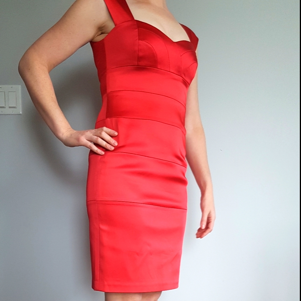 Stretch Satin Cocktail Dress